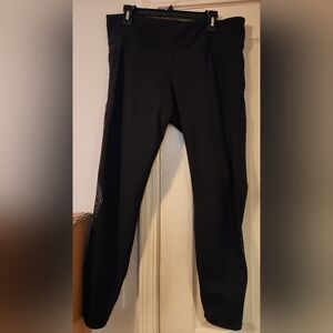 Old Navy Women's Black Sheer-sided Workout Activewear Leggings Size 2X